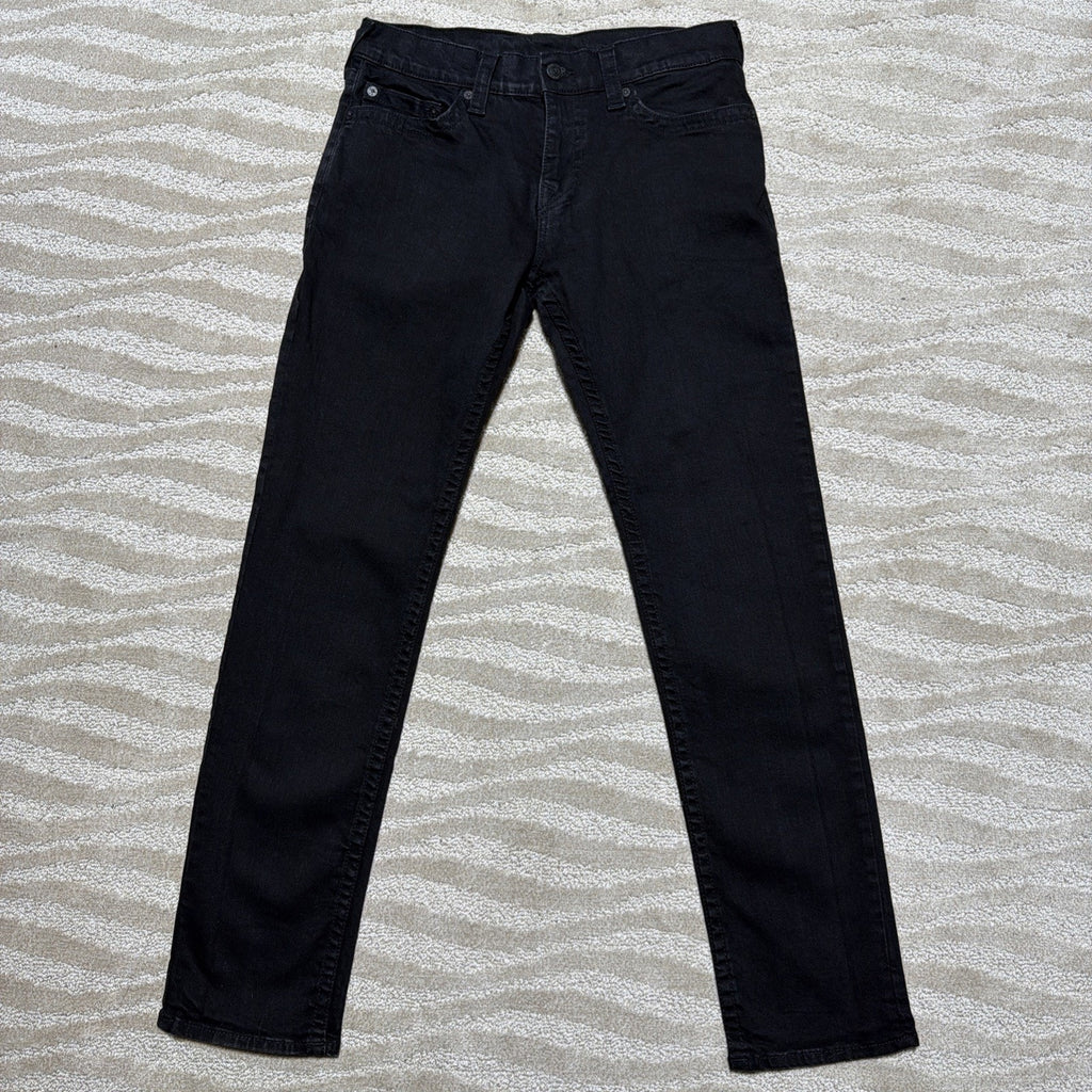 True Religion Geno No Flap Relaxed Slim Jeans ‘Black’ size mens 32x33 Excellent