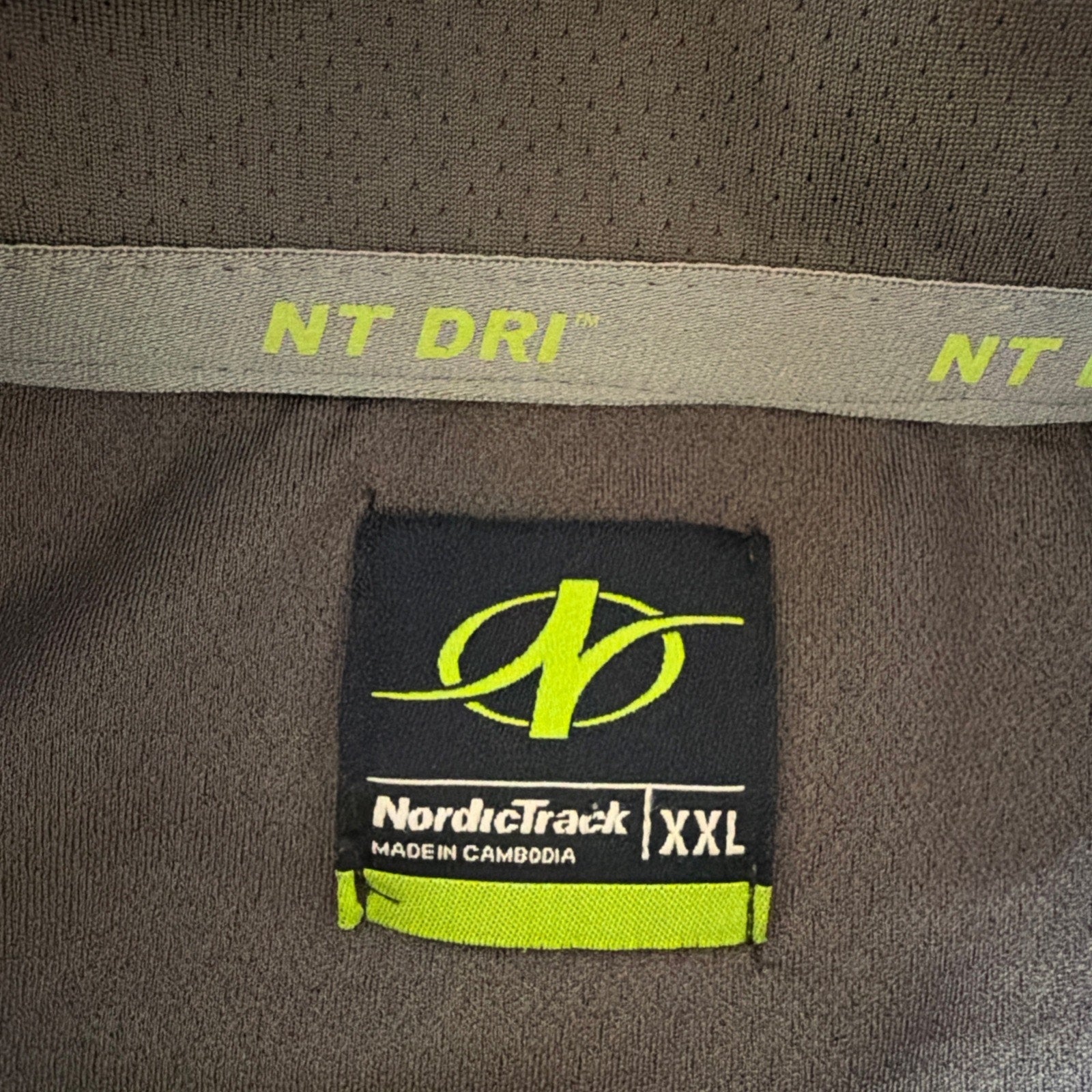 NordicTrack NT Dri Gray Pullover Jacket XXL Quarter Zip Long Sleeve Athletic