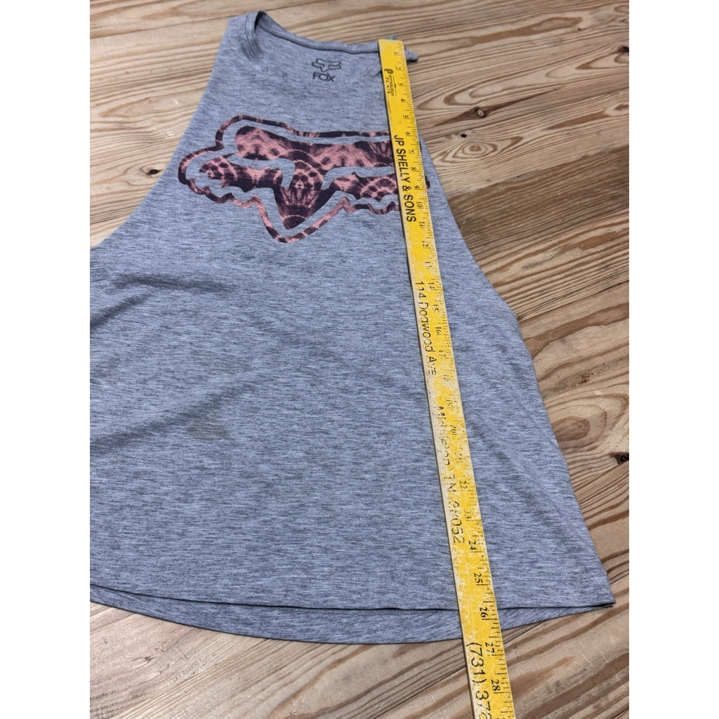 Fox Racing Tank Top Tee T-Shirt Gray Orange Fox Men’s Size Small