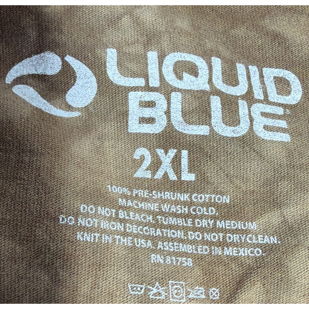Lynyrd Skynyrd - Support Southern Rock Liquid Blue Tie Dye Mens T Shirt XXL