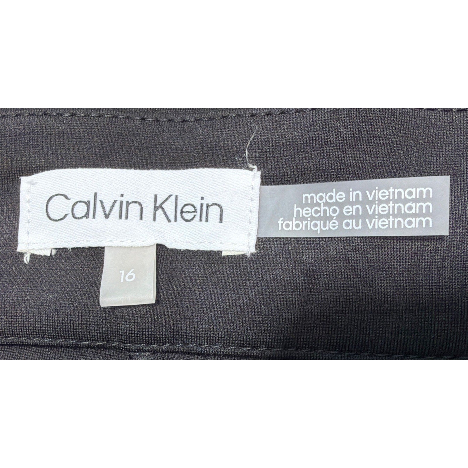 New Women's Calvin Klein Modern Essentials Black Dress Pants Pockets 16
