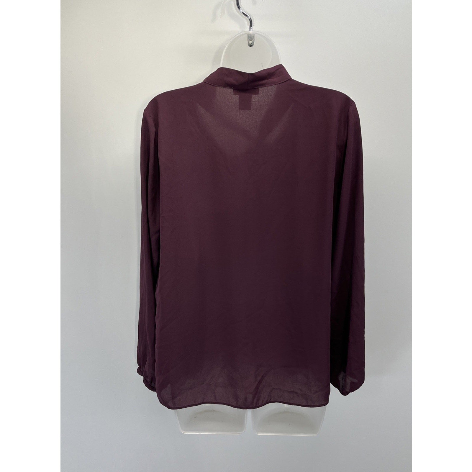 Adrienne Vittadini Tie Front Size S Purple Blouse