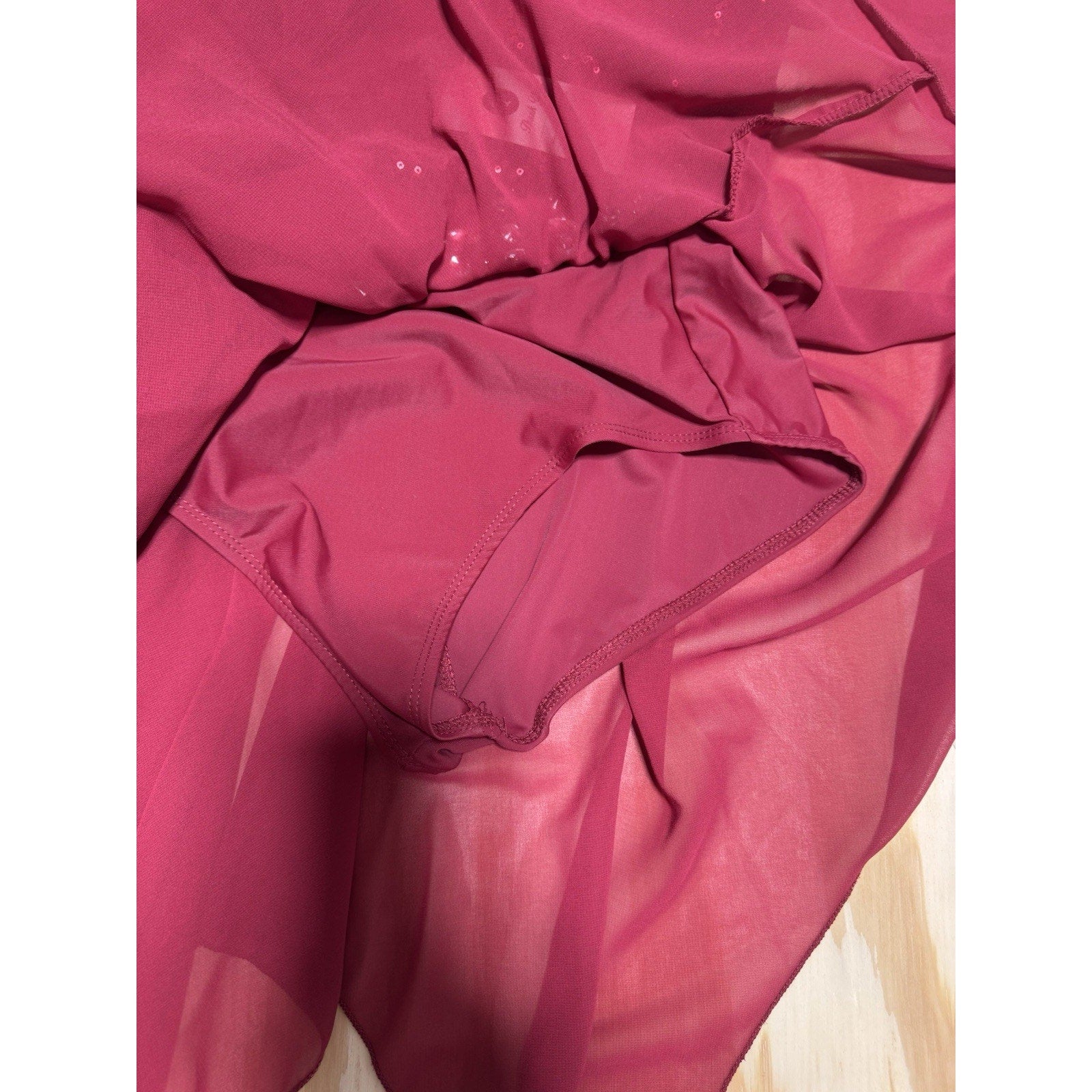 IBAKOM Imagine Better Apparel Red Sleeveless Dance Prom Formal Dress New Size S