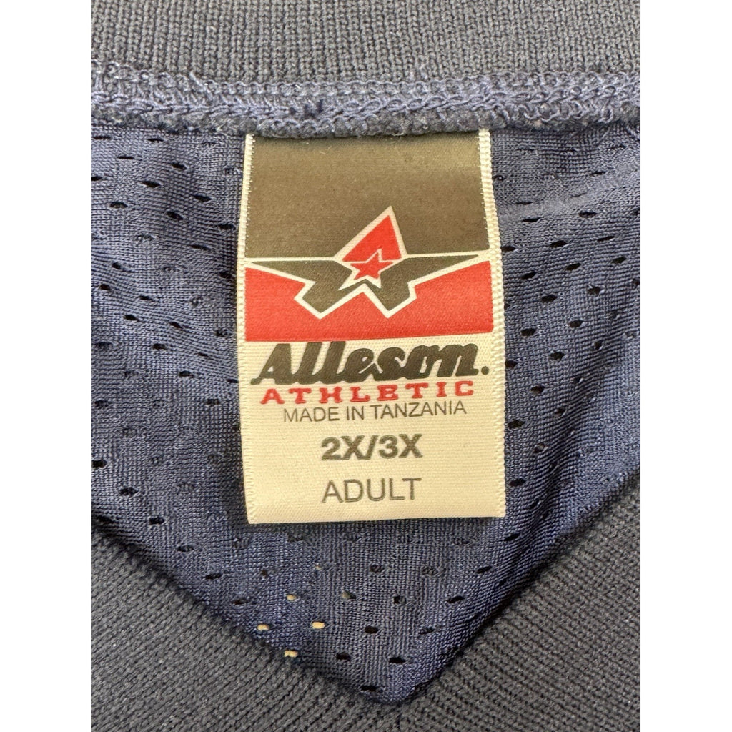 Alleson Athletic Mesh Football Practice Jersey Adult 2X/3X Navy/White North #56