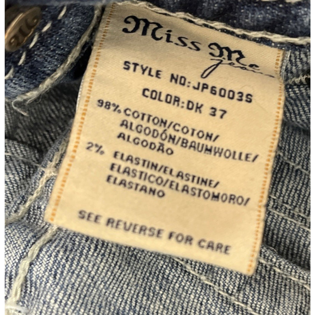 Miss Me Women’s Leather Shadow Wings Low Rise Skinny Jeans Size 27