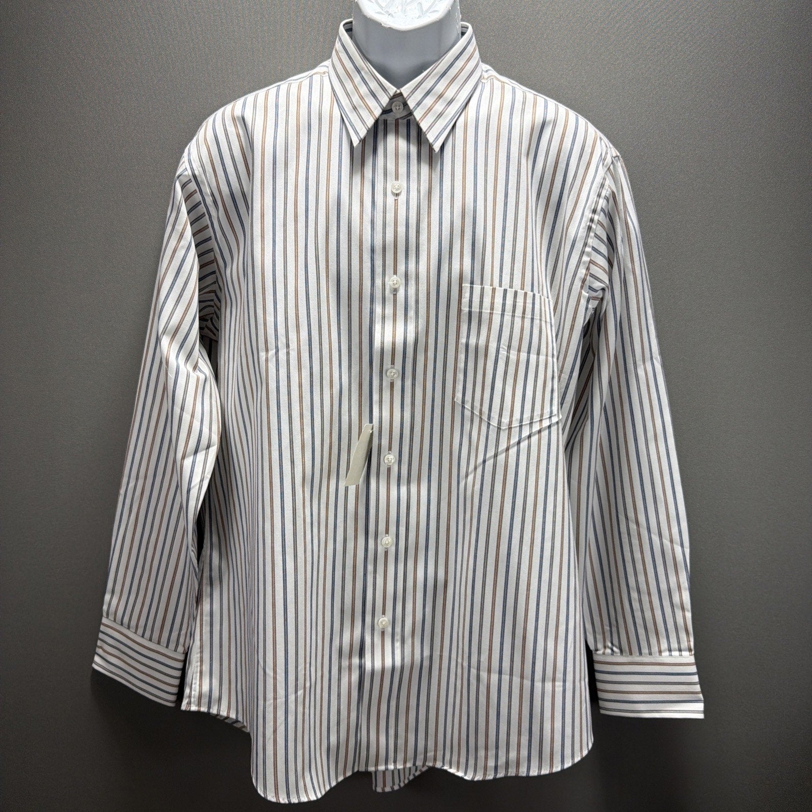 Vintage Van Heusen Men’s Single Needle Dress Shirt Pinpoint Oxford 16 34/35 NWT