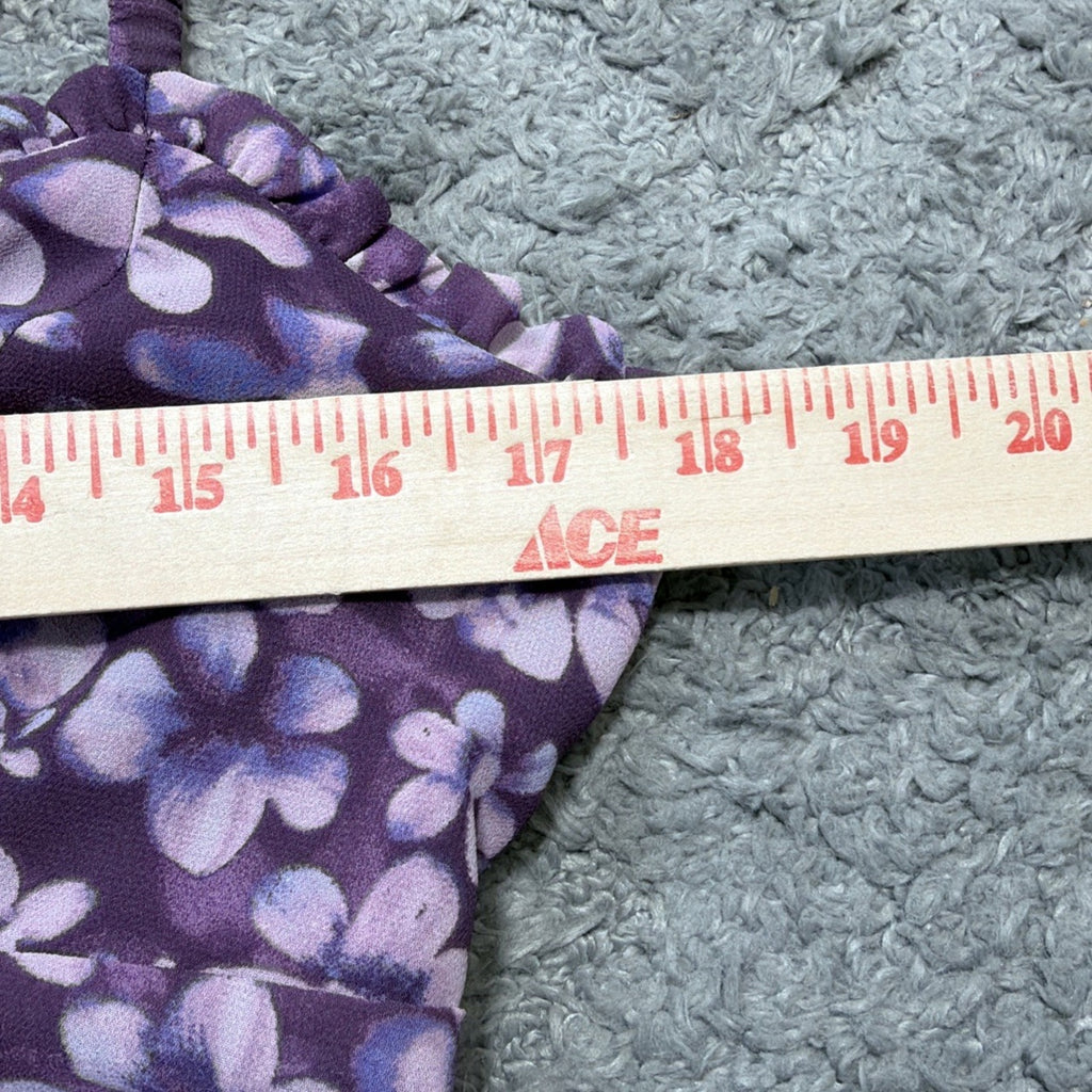 Wild Fable Purple Lined Floral Mini Dress Size M NWT