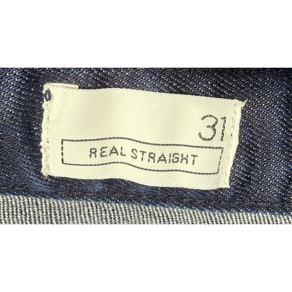 Gap 1969 Womens Real Straight Blue Jeans Size 31 Resin Rinse Mid Rise 960059