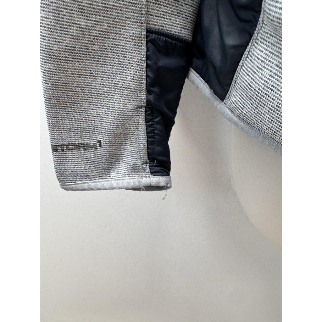 Under Armour Hoodie Women's Medium Running Shirt Grey Long Sleeve Full Zip Storm