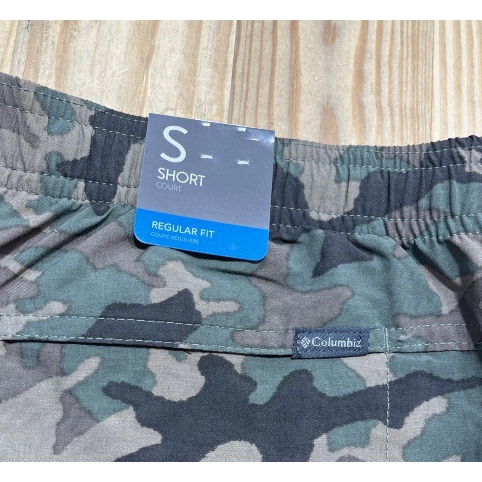 Columbia Women's Sandy River 11 Court Shorts Small S Camo Regular Fit Nylon $60