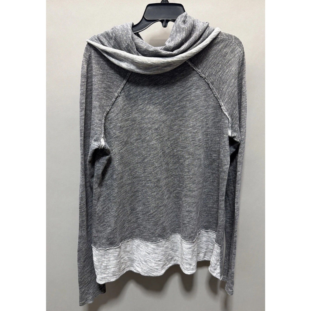 Free People FP Beach Long Sleeve Funnel Neck Sweatshirt Women’s Two Body Gray