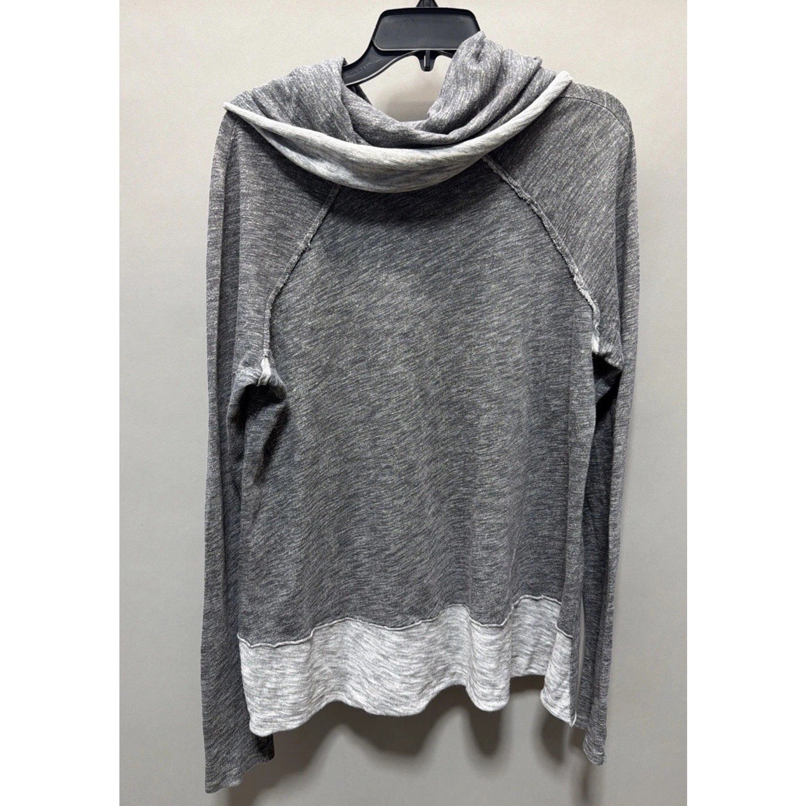 Free People FP Beach Long Sleeve Funnel Neck Sweatshirt Women’s Two Body Gray
