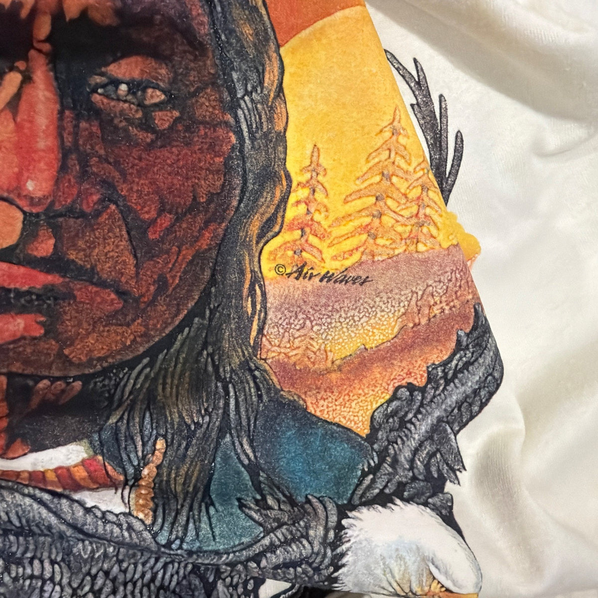 Vintage 90s Air Waves Native American Bald Eagle T-Shirt - Adult XLarge