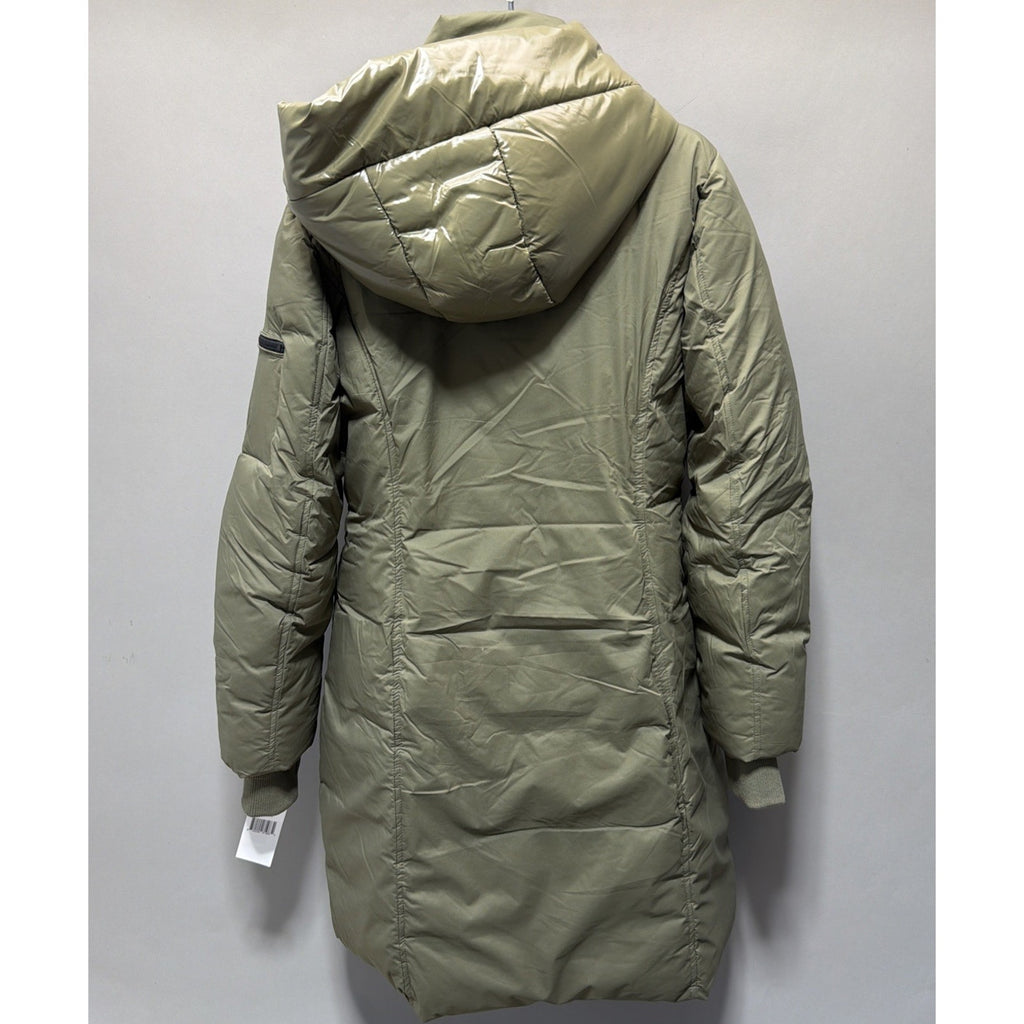 NWT Bernardo Hooded Puffer Jacket Sz Large In Olive GreenBernardo Women Puffer