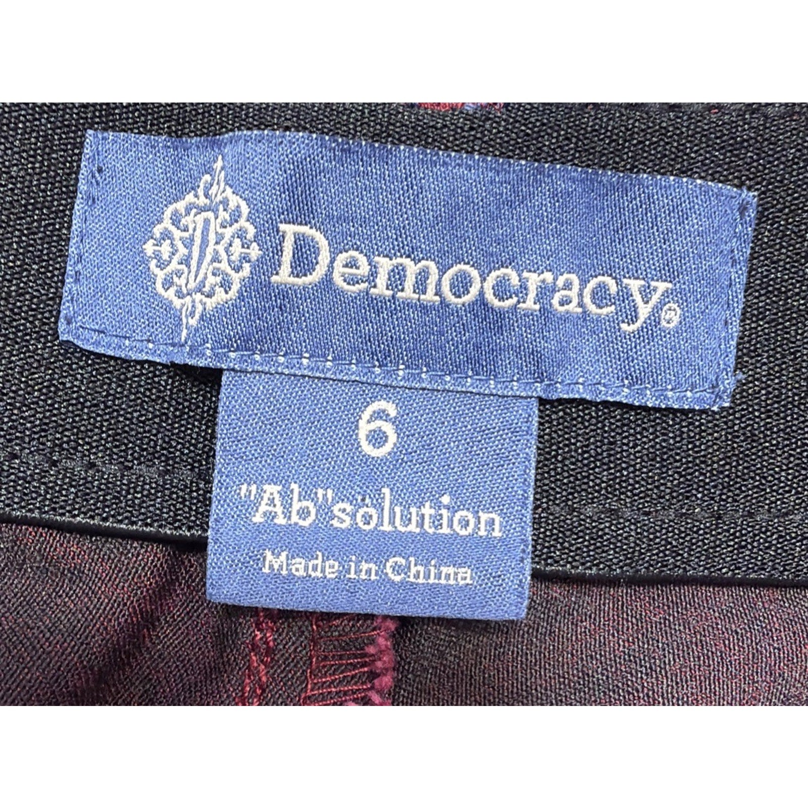 Democracy Jeans Womens 6 Red Ab Solution Stretch Ankle Skimmer 30x27