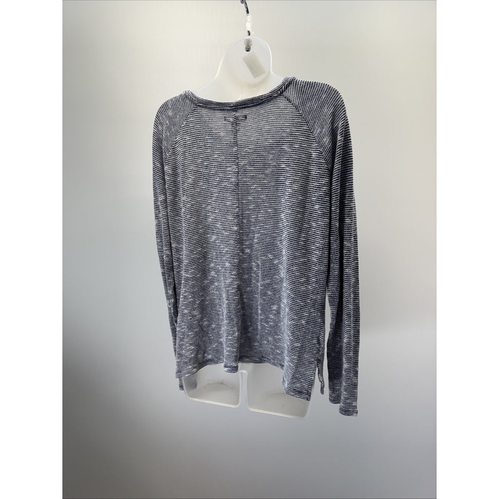 GAP Sport Gray And Black Striped Sweatshirt Women’s Size Large