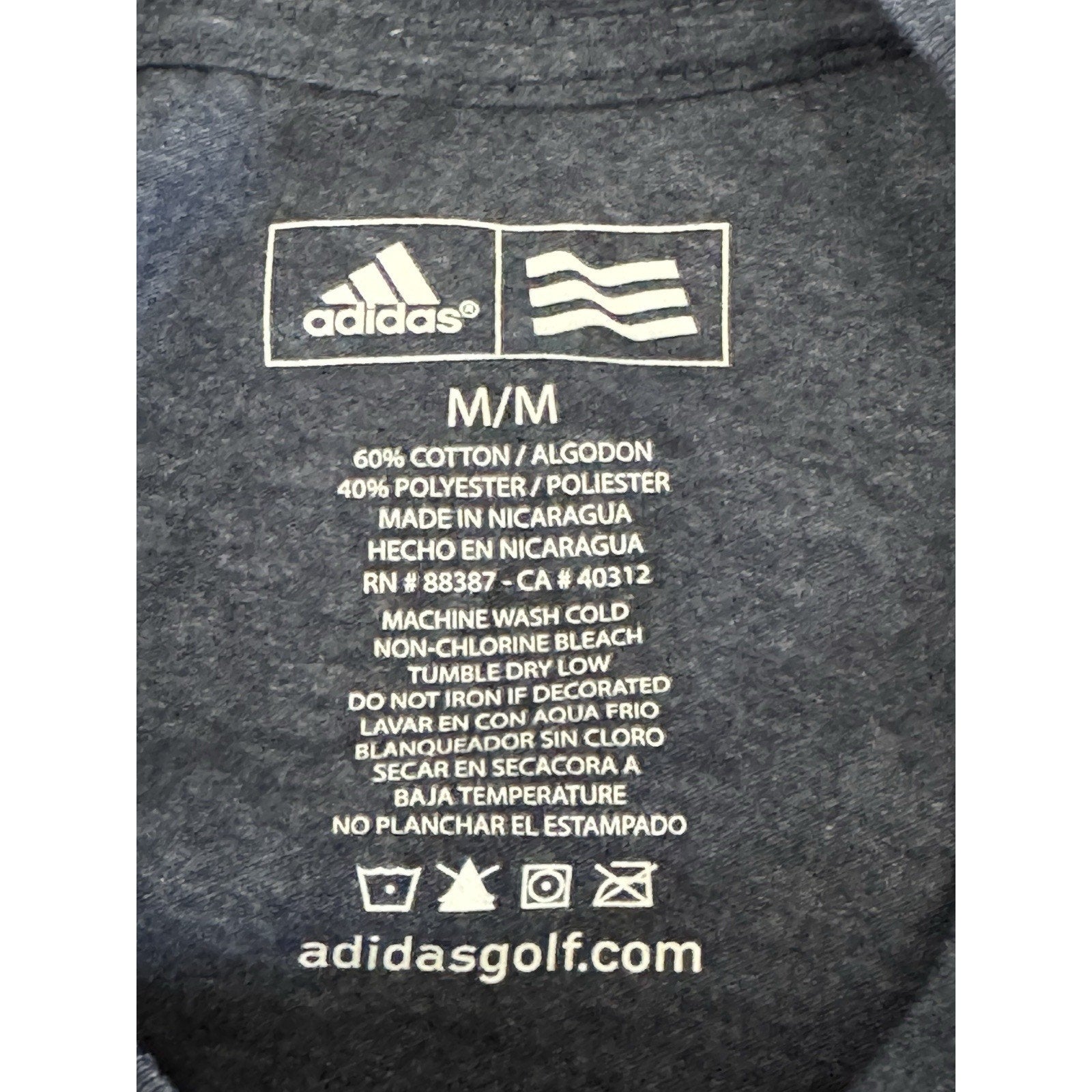 adidas Men's Navy Blue Logo T-Shirt Size Medium RK14