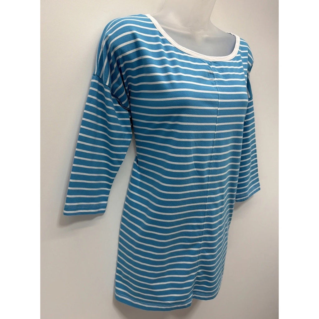 Lauren Active Ralph Lauren Women's Striped Top Pullover White/Blue Cotton 1X