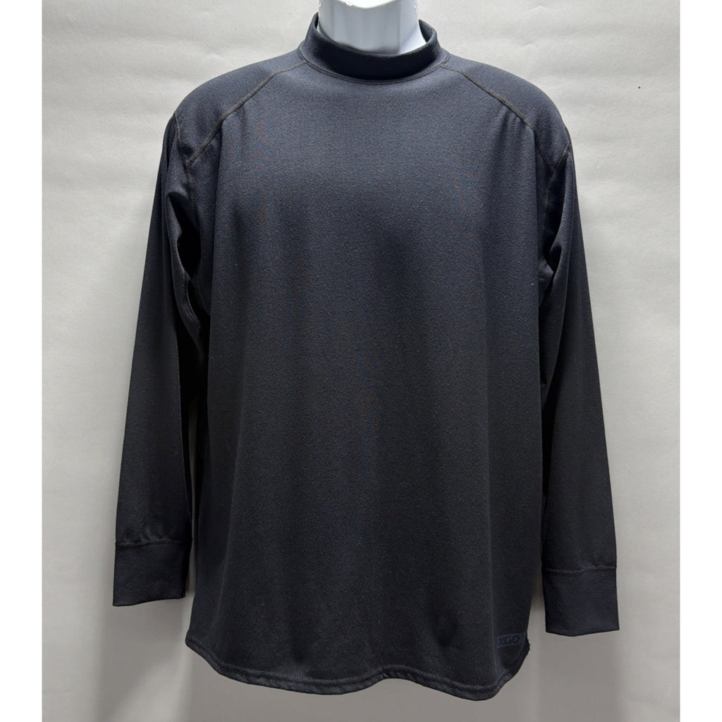 Men's XGO Long Sleeve UPf 50 Acclimate Dry Black Shirt XL Stretch Made USA