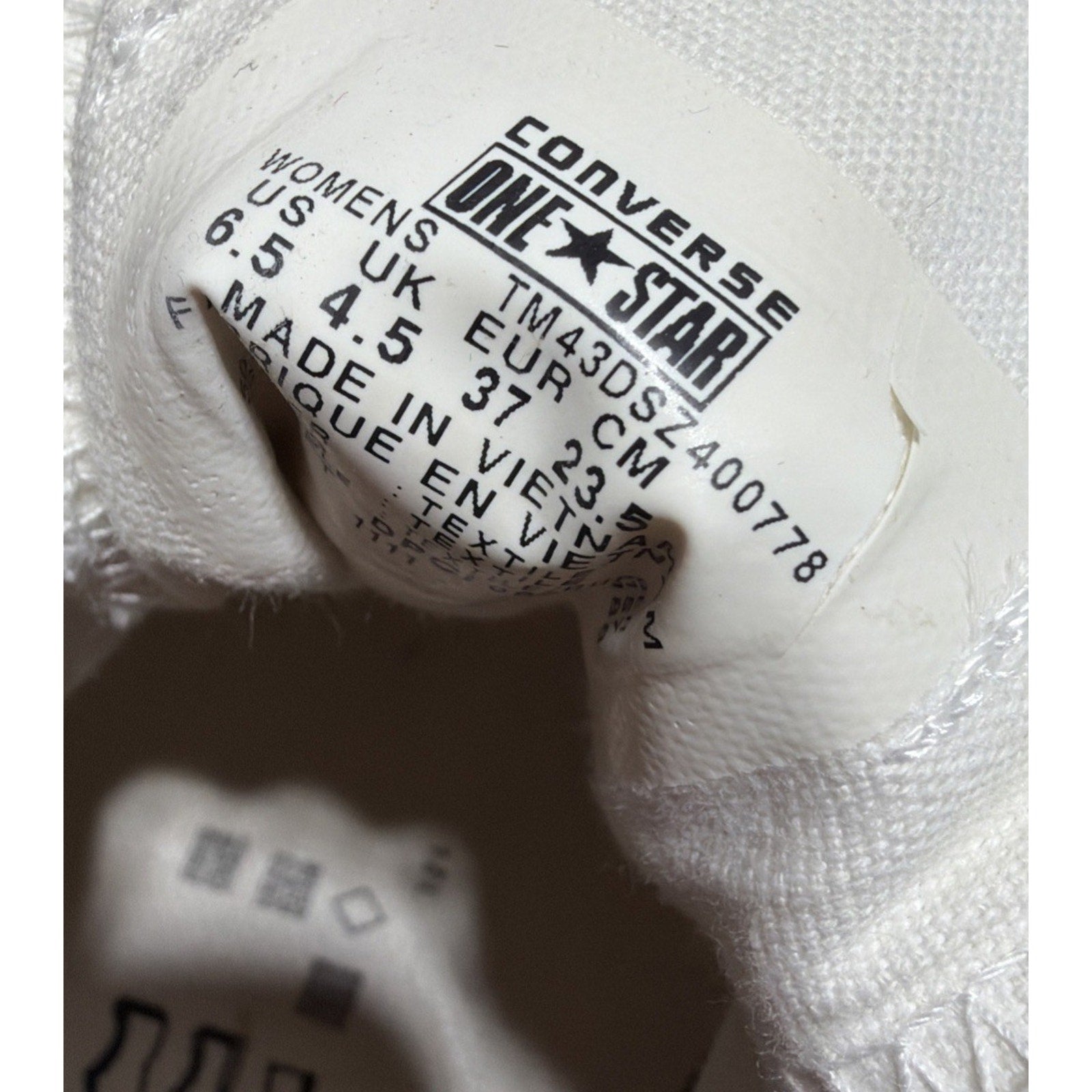 Converse Shoes Womens 6.5 One Star Cap Toe Comfort Sneakers White Canvas Lace Up