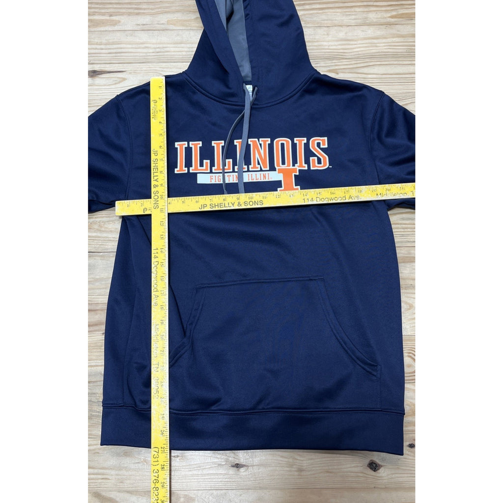 Pro Edge Illinois Fighting Illini Sweatshirt Adult Blue Hoodie Size Medium EUC