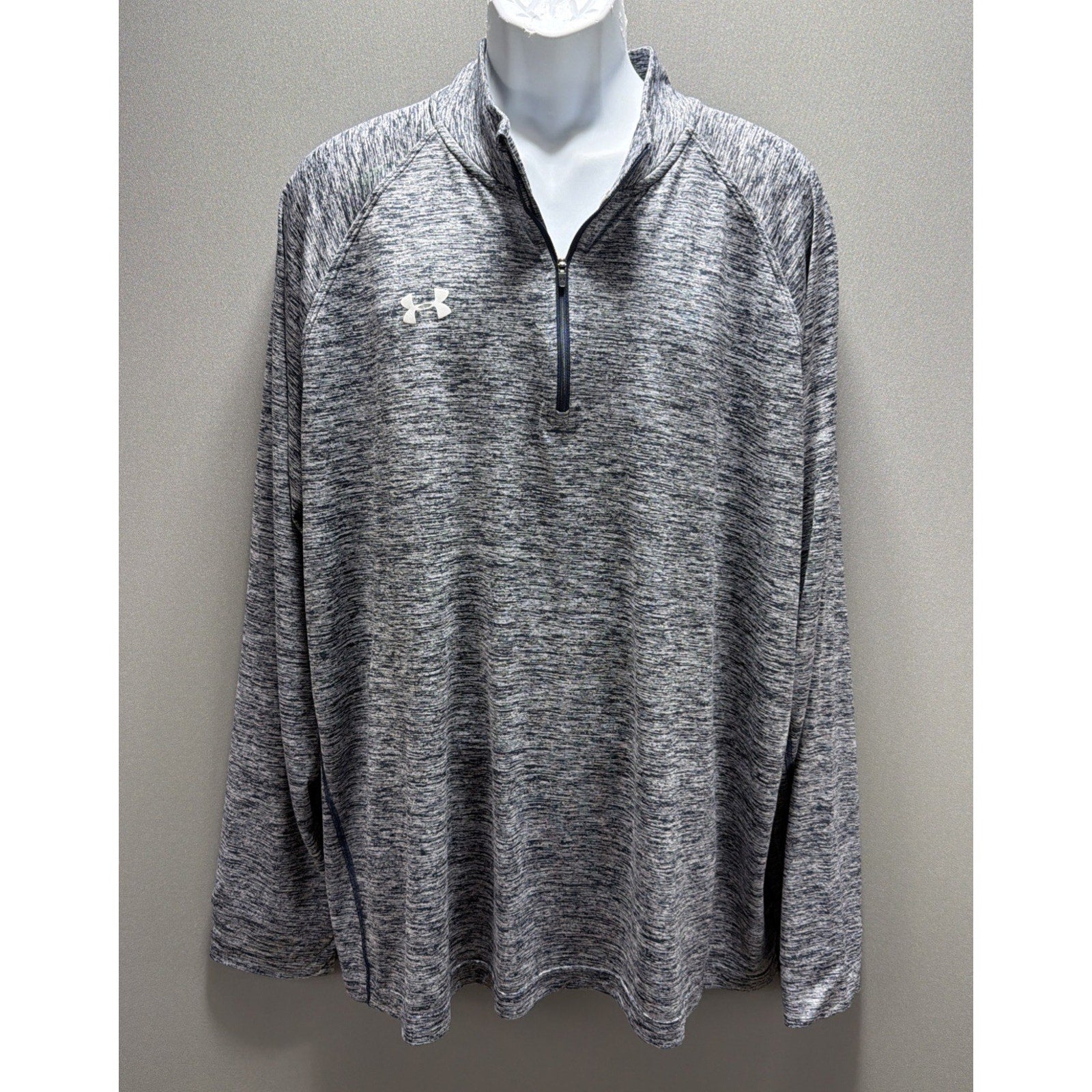 Under Armour T-Shirt 1/4 Zip Heatgear Twisted Tech Long Sleeve Men's Big 3XL