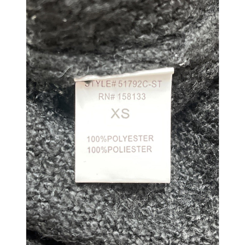 Womens Pink Clover Color Block Knit Sweater Cream Black Gray Long Sleeve Size XS