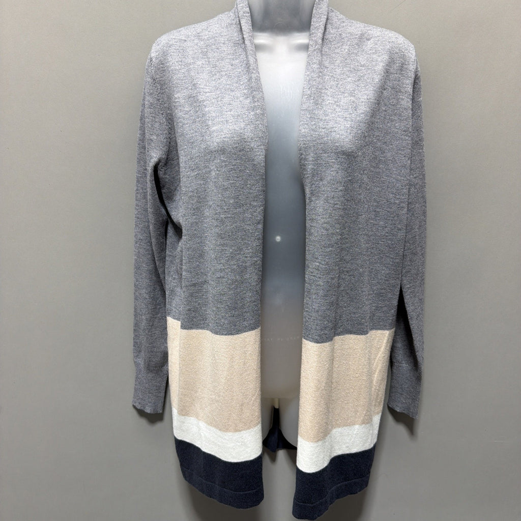 Staccato Women's Color Block Open Cardigan Super Soft Sweater Size Small NWT
