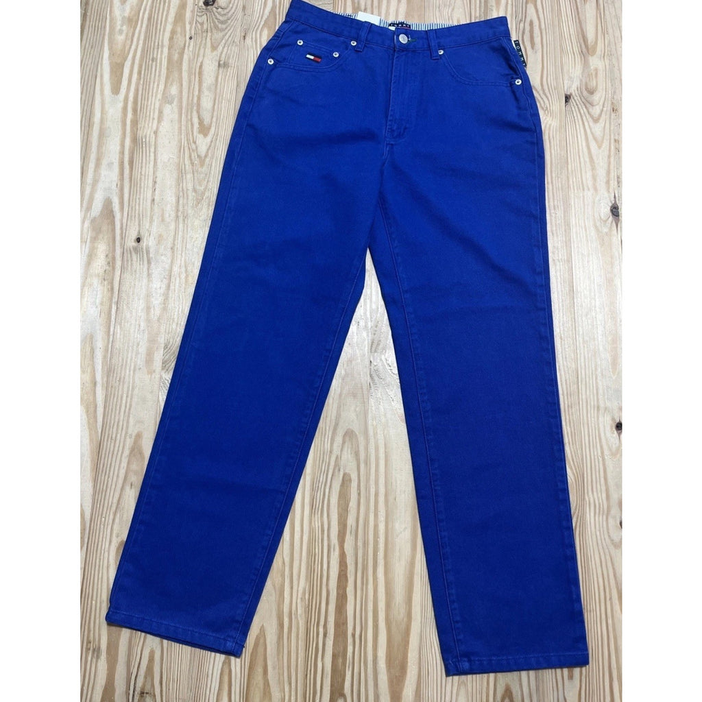 Vintage Women's Tommy Hilfiger Cobalt Blue Denim High Rise Mom Jeans - Sz 10 NWT