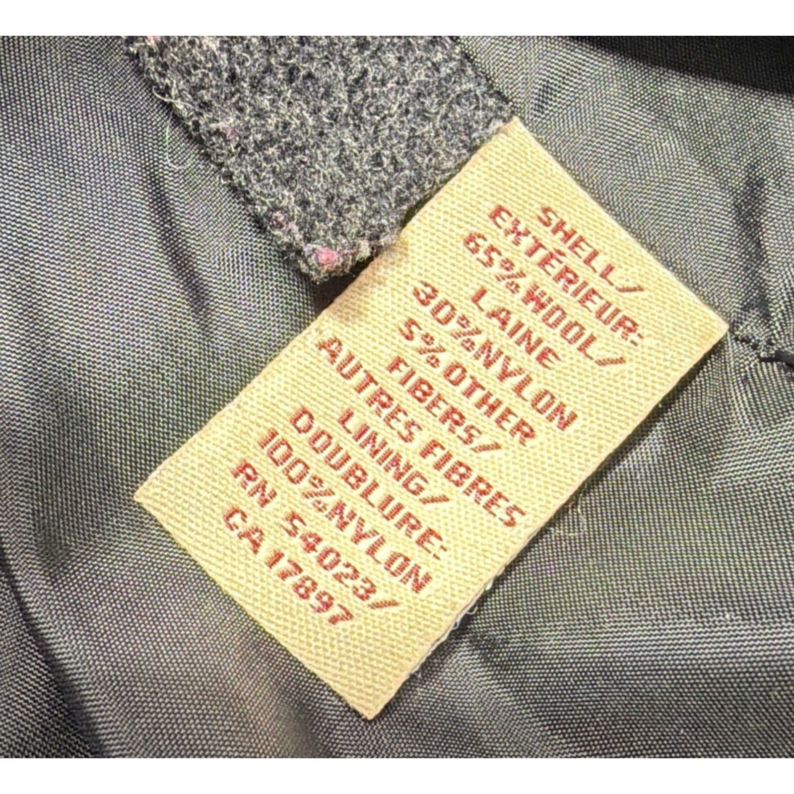 Vintage Old Navy Wool Jacket Men S Black Chore Multi Pockets Full Zip Classic