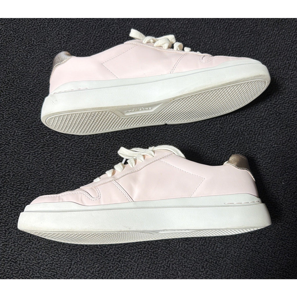 Cole Haan GrandPro Rally Court Pink Leather Laced Up Sneakers Shoes Womens Sz 9