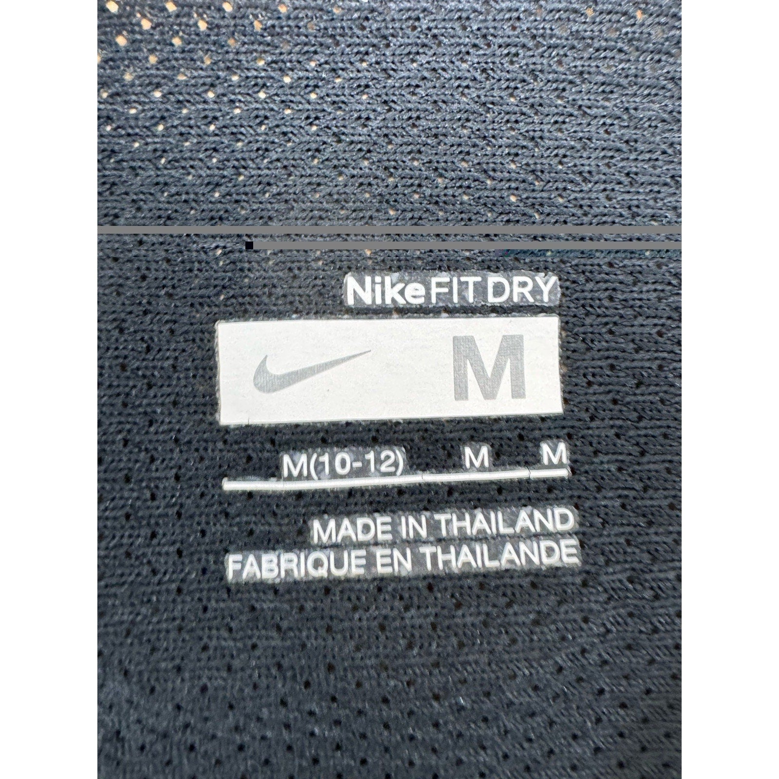 Nike Shirt Youth White Black Long Sleeve Outdoor Sports Dri Fit Size Large 10/12