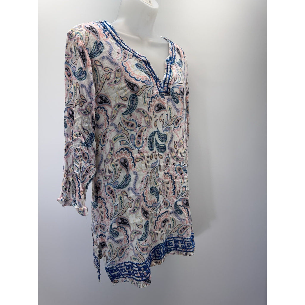 Magnolia Grace Women's Belline Embroidery Detail Lined Tunic Top XL