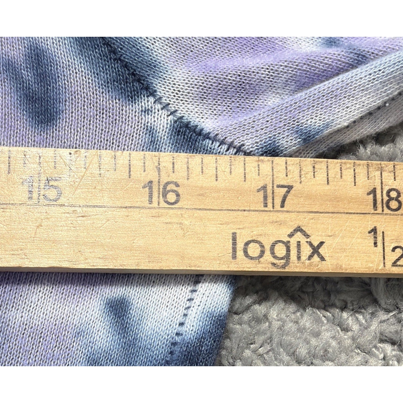 We The Free Free People Womens Turtleneck Long Sleeve Tie Dye Shirt Blue Size S