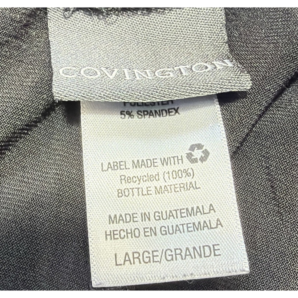 Covington Skirt Womens Large Black Flare Pull On Midi Career Casual
