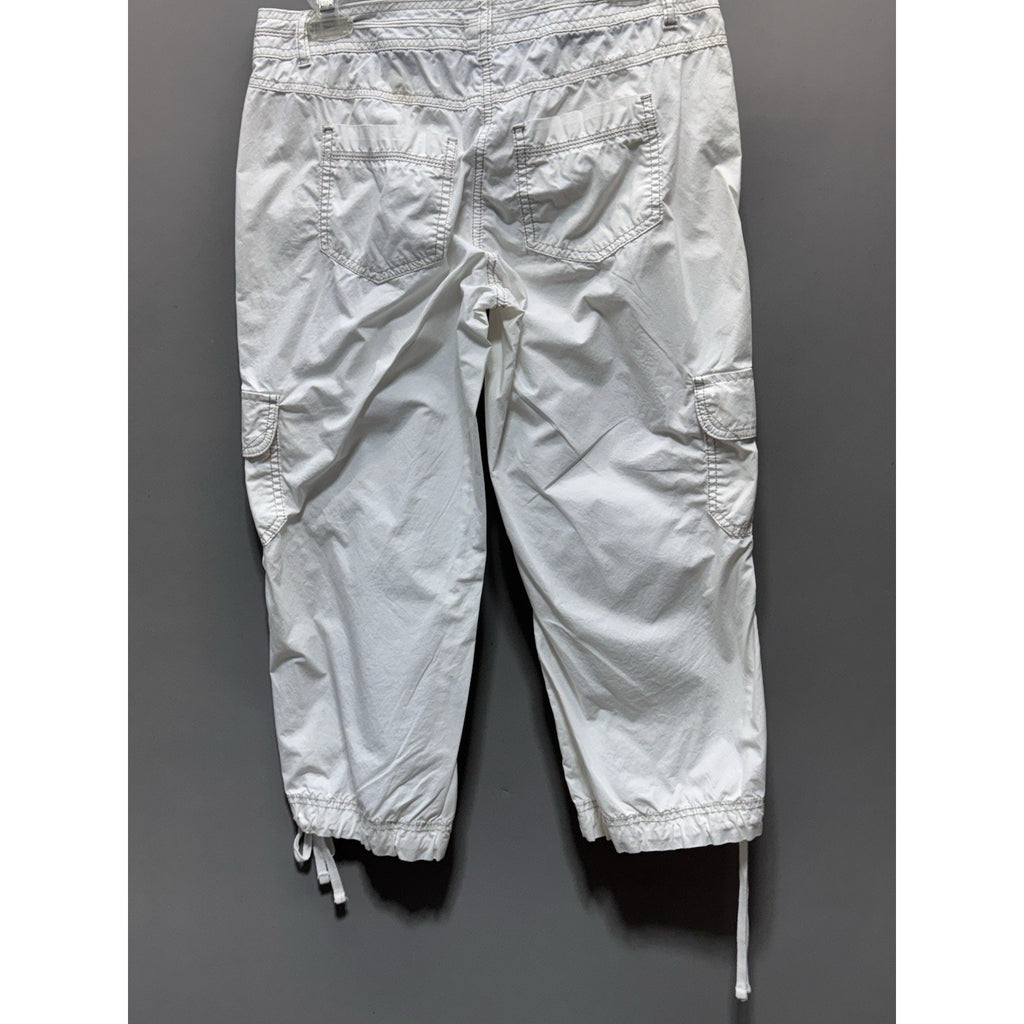 Tommy Hilfiger White Broke In Cotton Cargo Capris Women’s Size 4 (32X21 1/2)