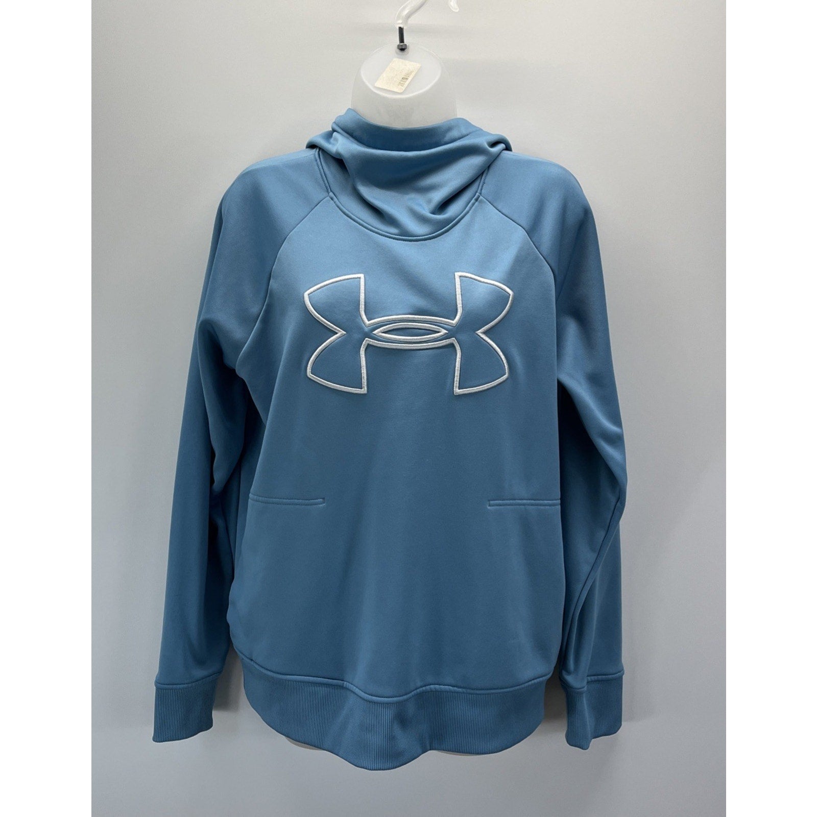 Women’s Under Armour Cold Gear Pullover Loose Fit Hoodie Size Large Light Blue