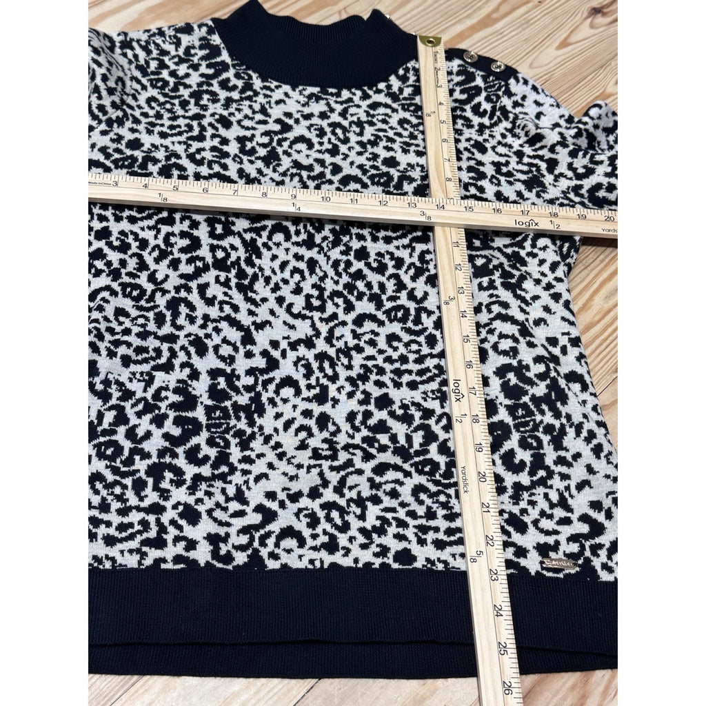 Calvin Klein Long Sleeve Sweater Beige and Black Women’s Size Medium