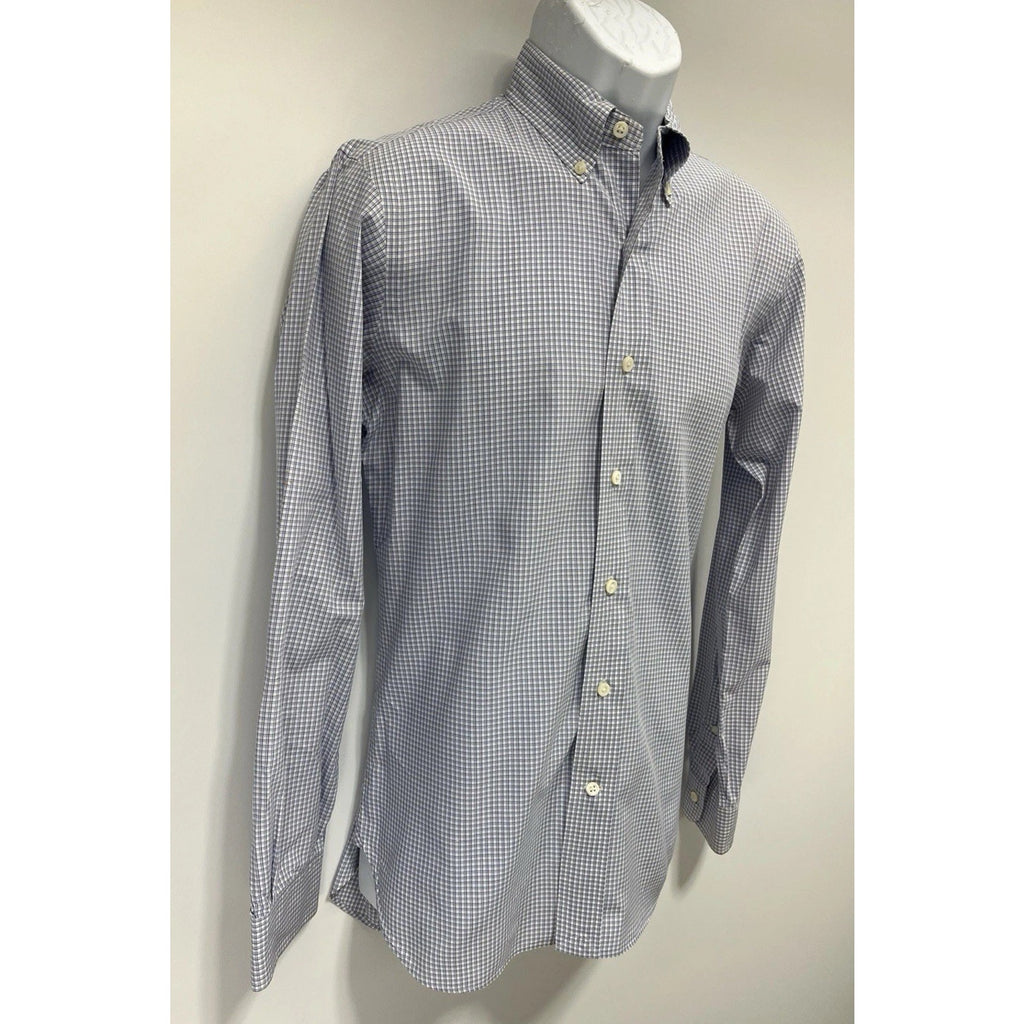 Ralph Lauren Men's Blue/White Plaid Long Sleeve Button Down Shirt Size Small