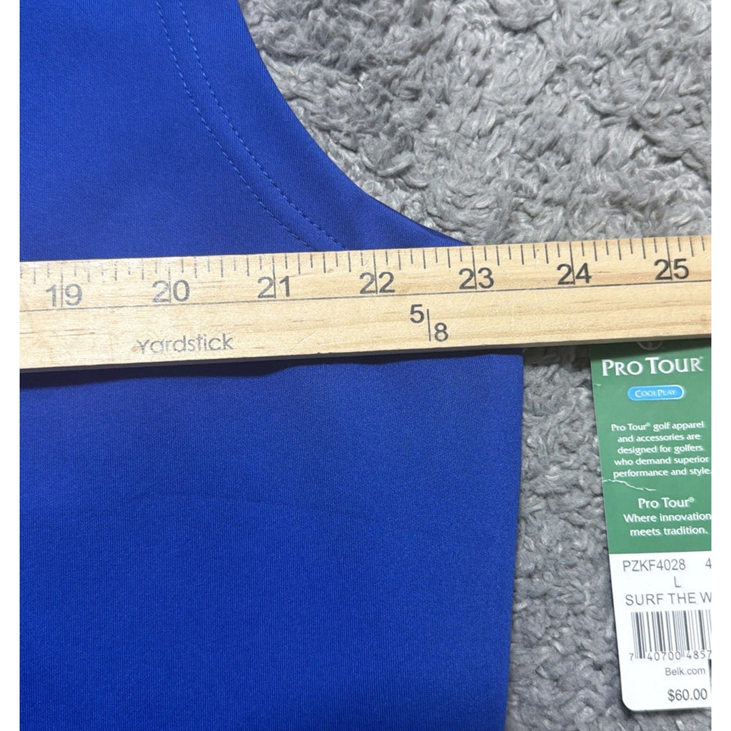 NWT Pro Tour CoolPlay Golf Vest Men’s Large Blue Full Zip Lightweight Athletic