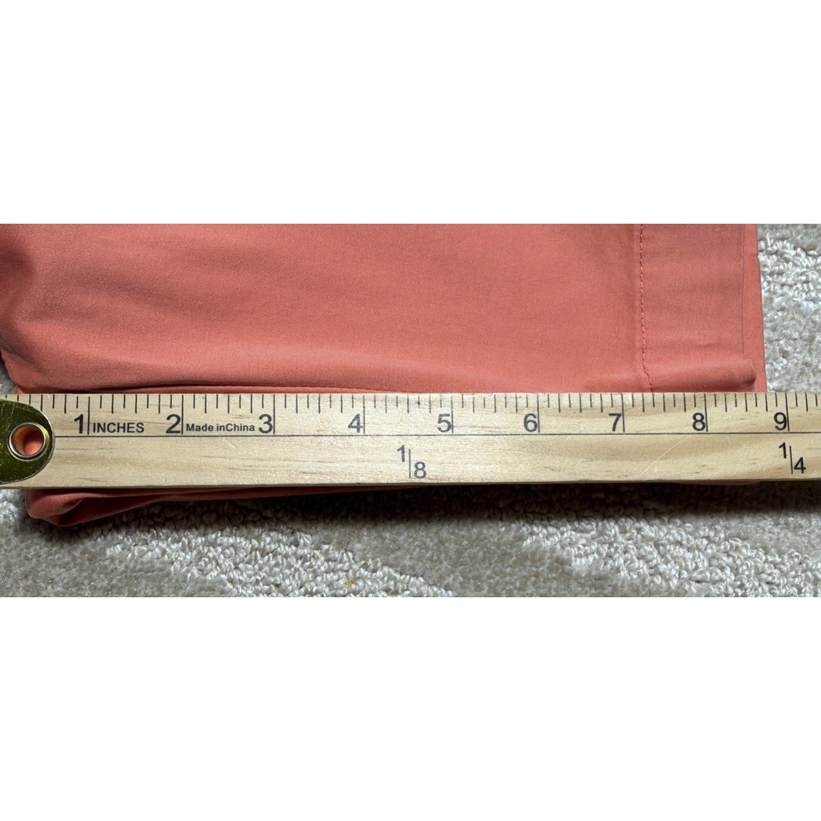 Cremieux Mens Hampton Khaki Salmon Coral Shorts Inseam 9" Flat Front Size 30 NWT