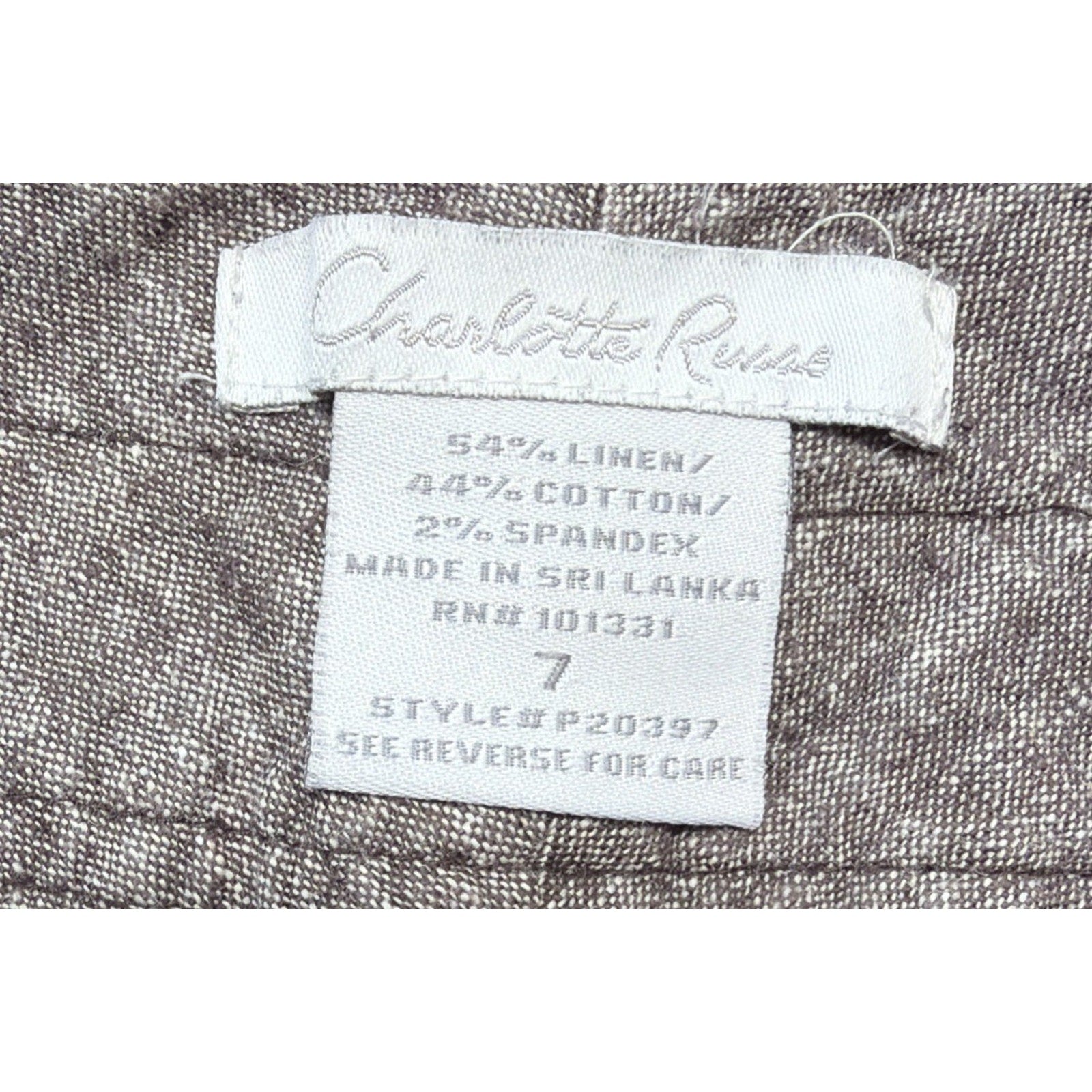 Charlotte Russe Women’s 7 Dress Pants Linen Blend Gray Flared Bottom Career