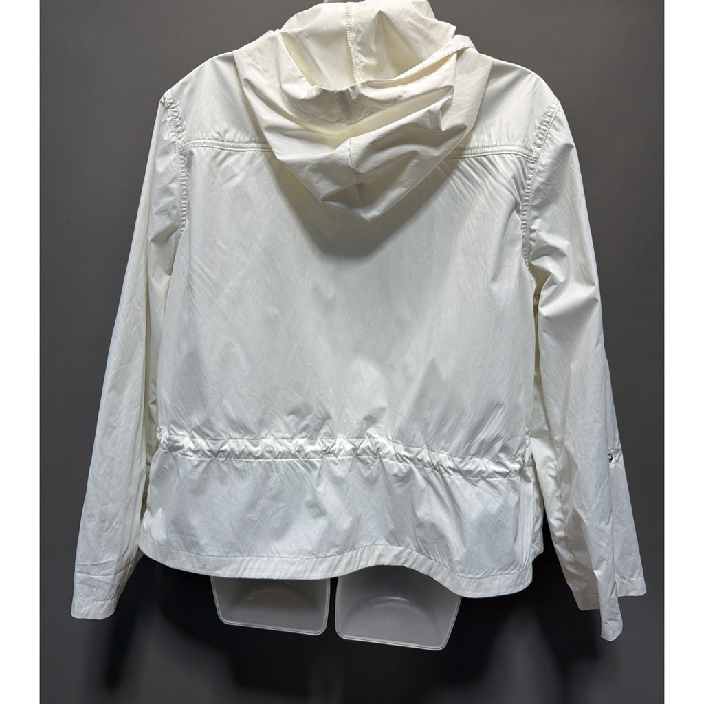 Liz Claiborne Jacket Rain Coat XL White Hooded