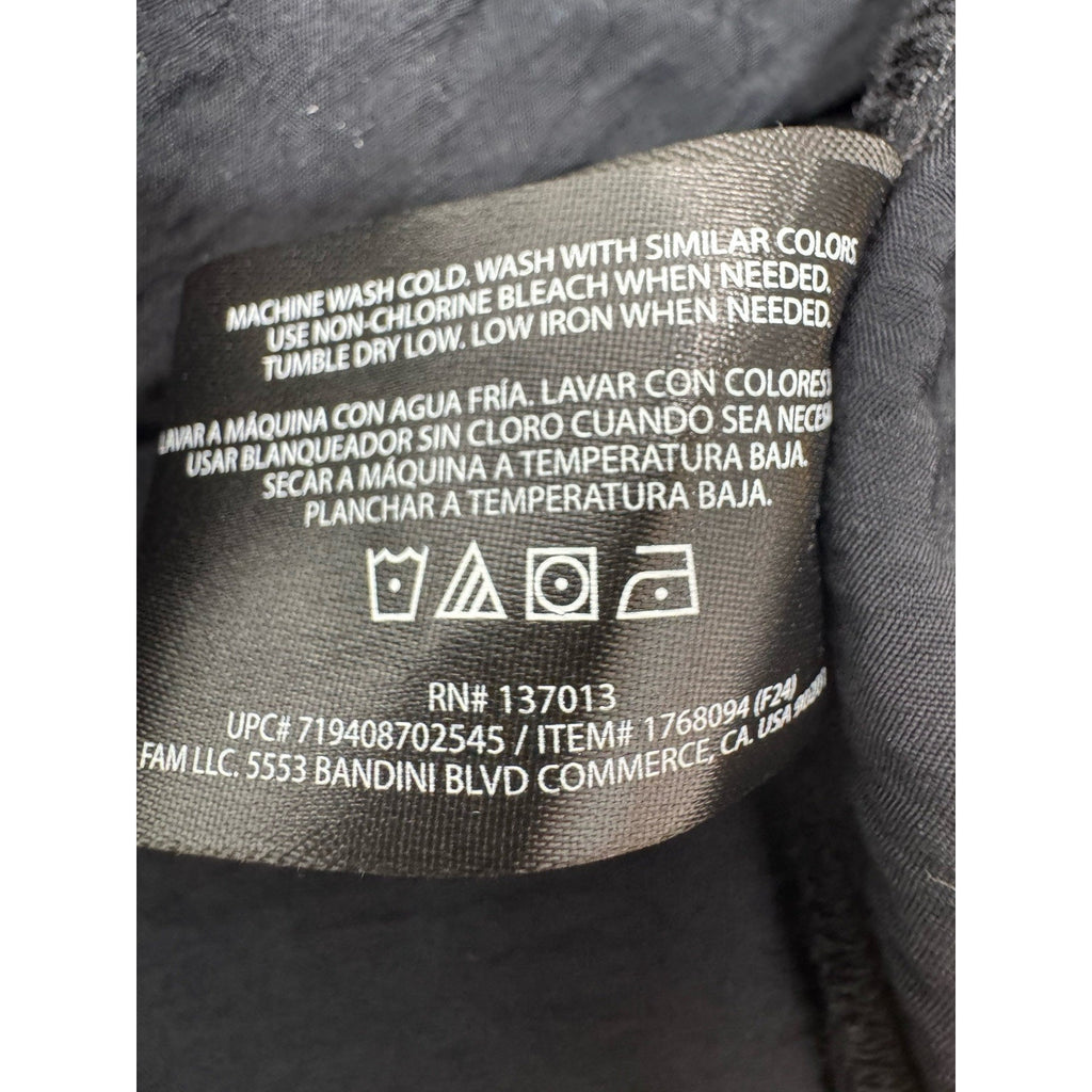 Banana Republic Lightweight Crinkly Shift Dress Black Minimalist Size Medium