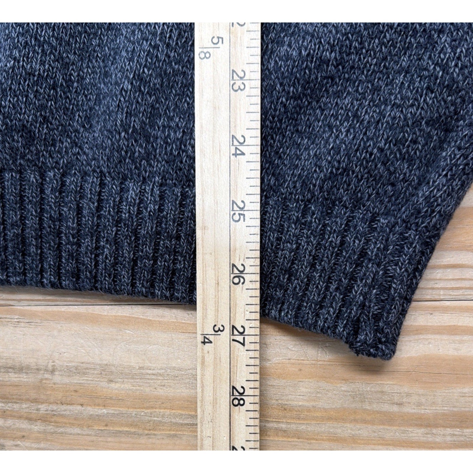 Chaps Knit 1/4 Button Sweater Men's Size L Gray Warm Winter Cozy 100% Cotton