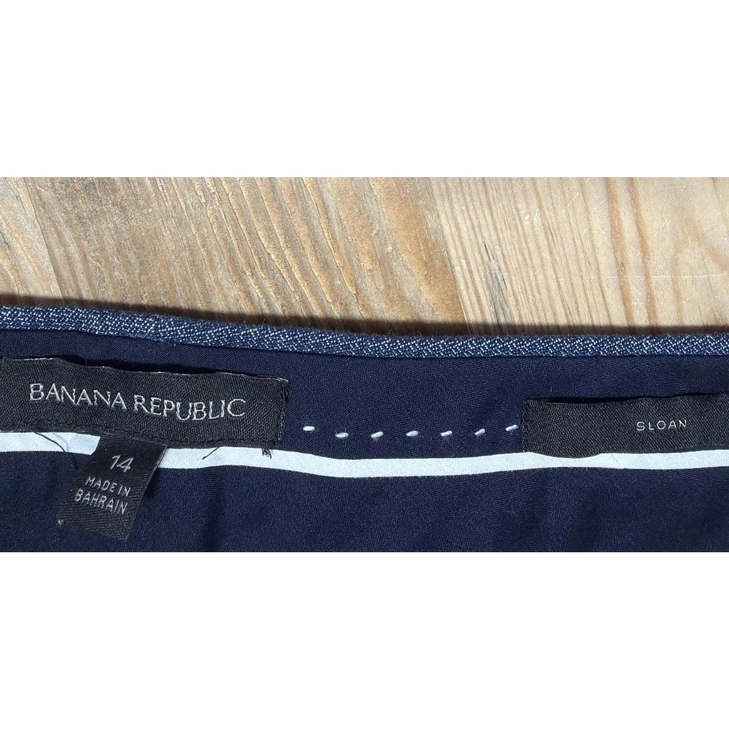 Banana Republic Chambray Sailor Sloan Skinny Ankle Pants Womens Size 14 36x27