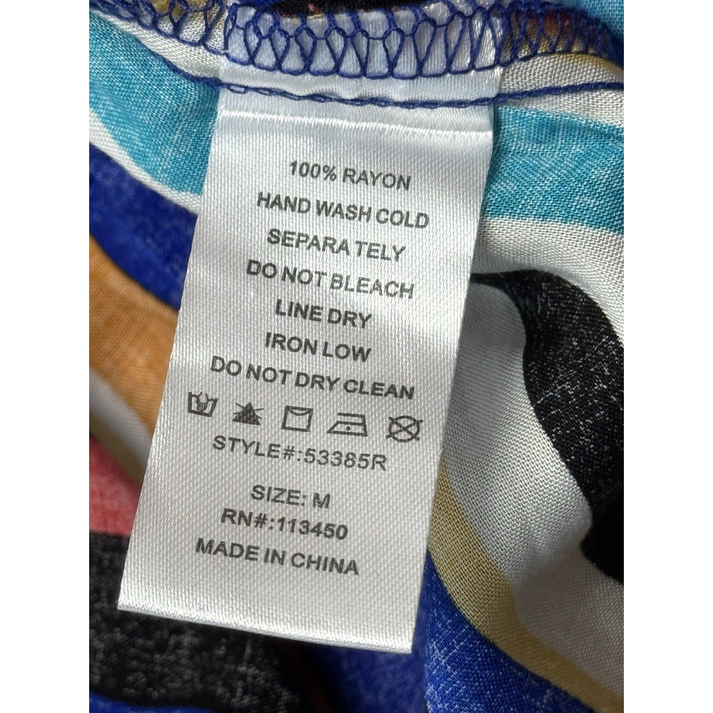 MILK & HONEY Rainbow Striped Jumpsuit Stretches At Waste Zips Up Back Size Med