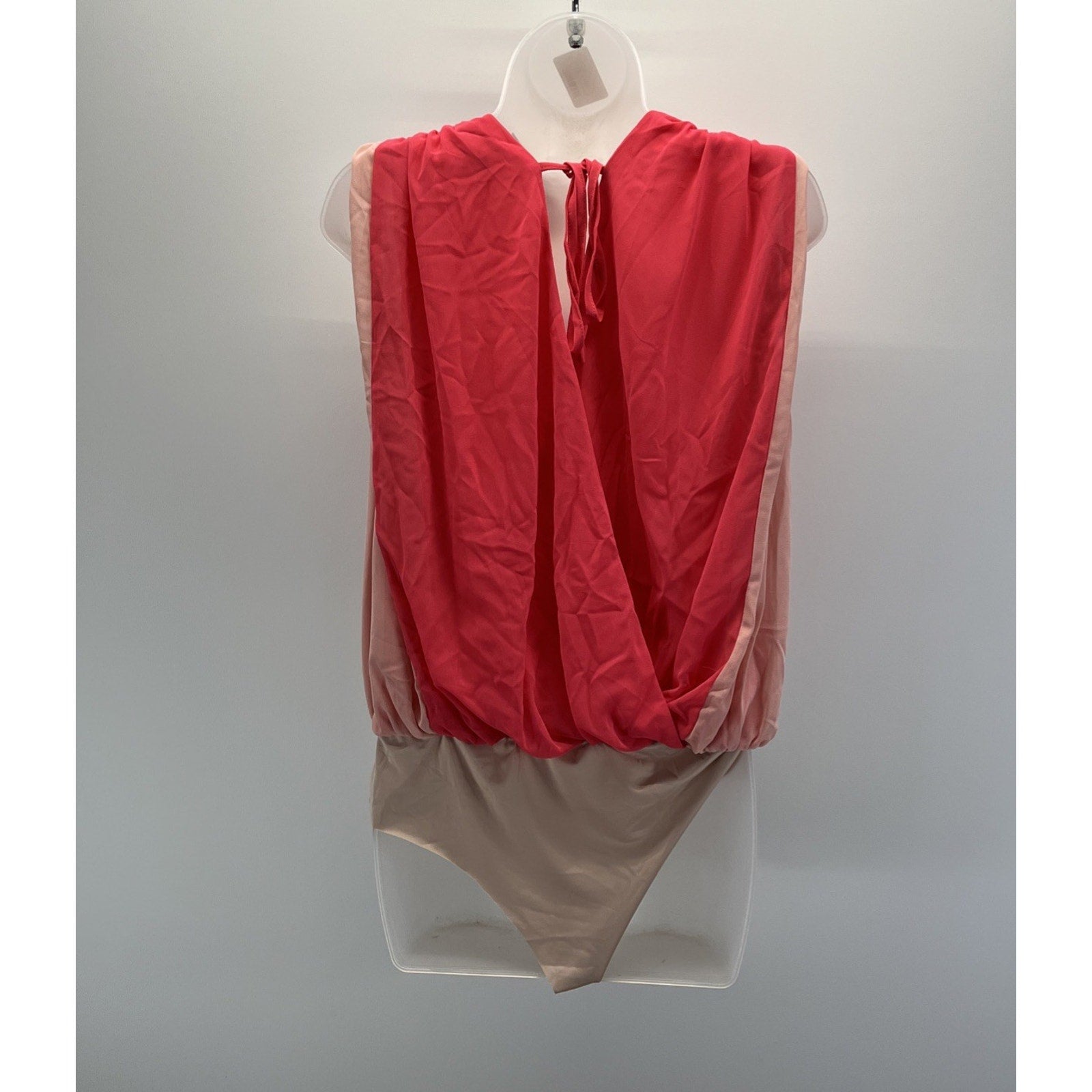 NWT Strut And Bolt Los Angeles Color Block Chiffon Lined Body Suit Size Large