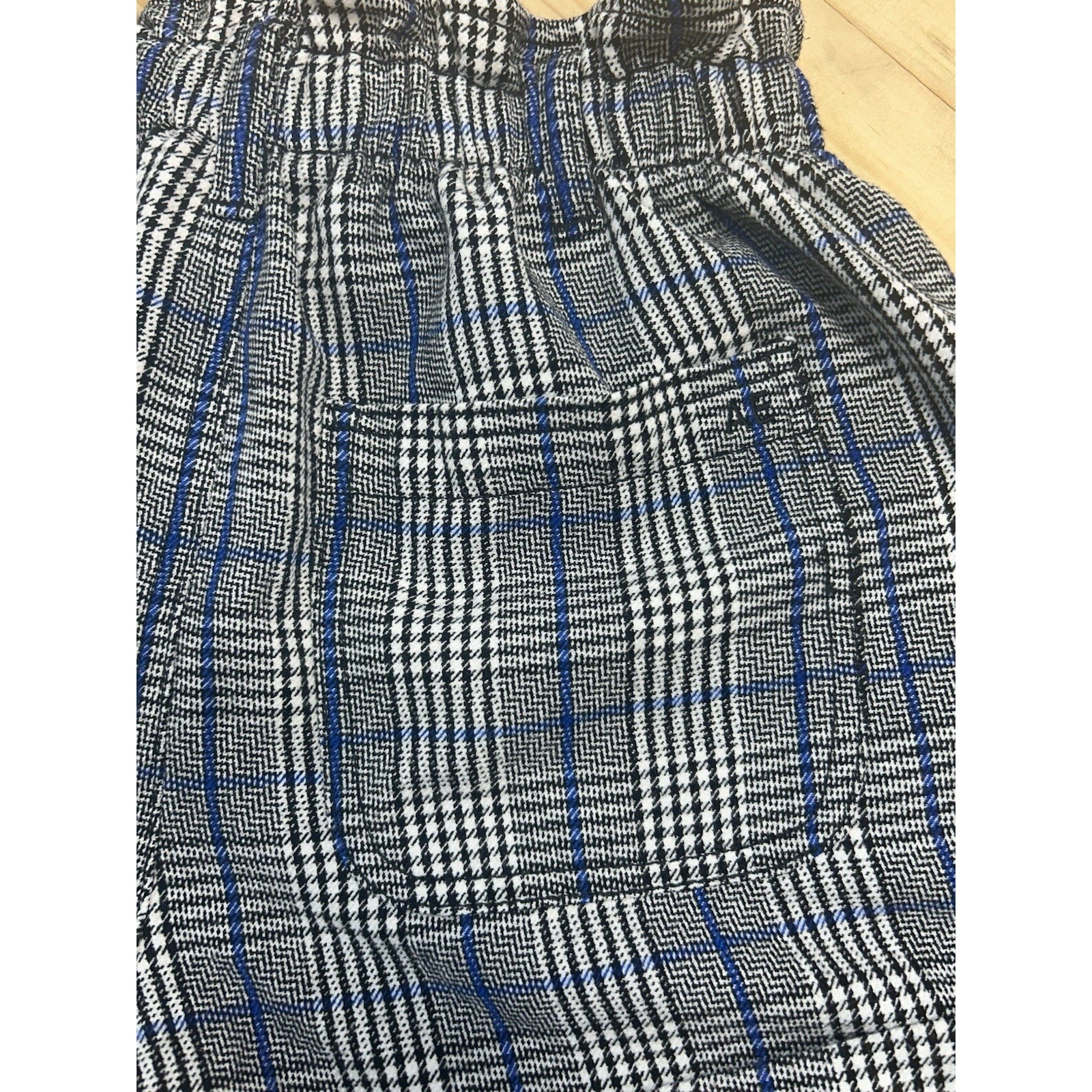 American Eagle High Rise Shorts Womens Size 4 Houndstooth Plaid Black White Blue