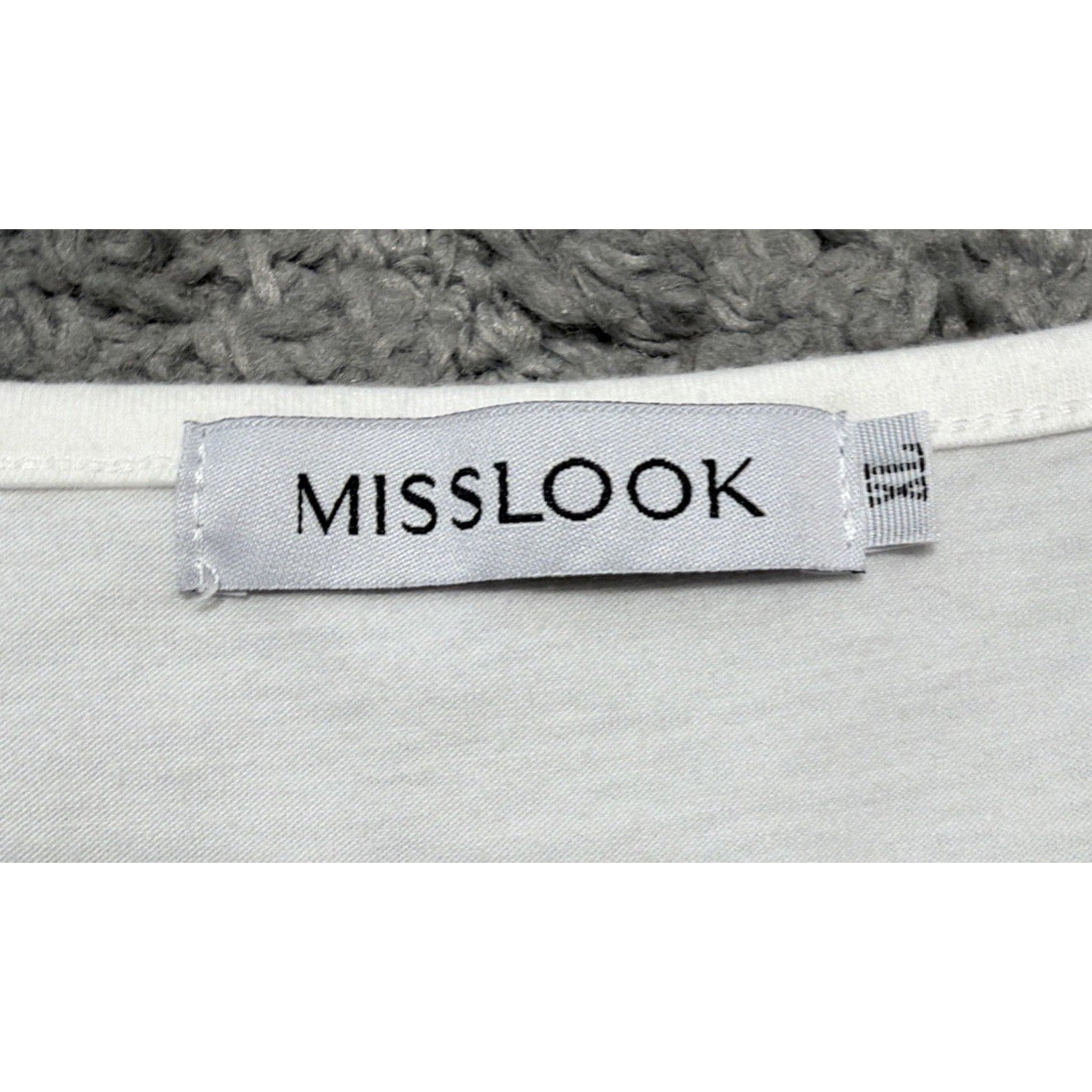 Misslook Tank Top Sleeveless Shirt Womens Size XL White Biker Goth Y2K